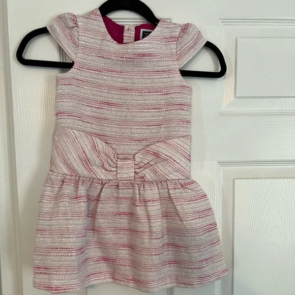 Janie and Jack Red and White Pleated Sundress with Tie Front - Picture 1 of 3